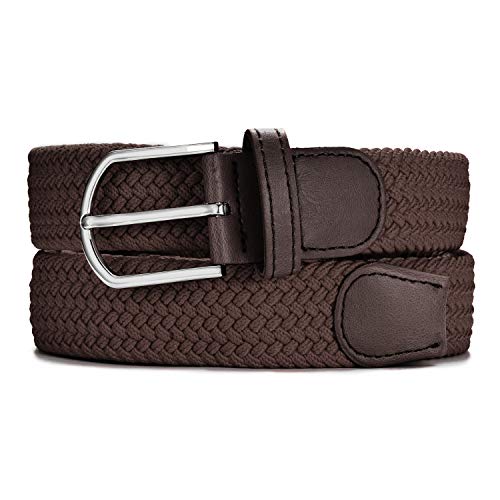 MASADA Stoffgürtel - Dehnbarer Stretch-Gürtel für Damen und Herren 3,2 cm breit elastisch 100-110 cm lang - Braun von MASADA