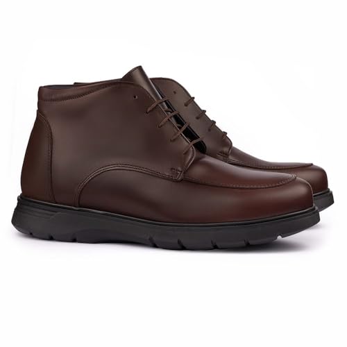 MASALTOS Aufzug Schuhe Herrenschuhe Die auf Unsichtbare Weise Ihre Körpergrösse bis zu 7 cm Erhöhen. Modell Ravenna (Braun, EU Schuhgrößensystem, Erwachsene, Herren, Numerisch, M, 42) von MASALTOS