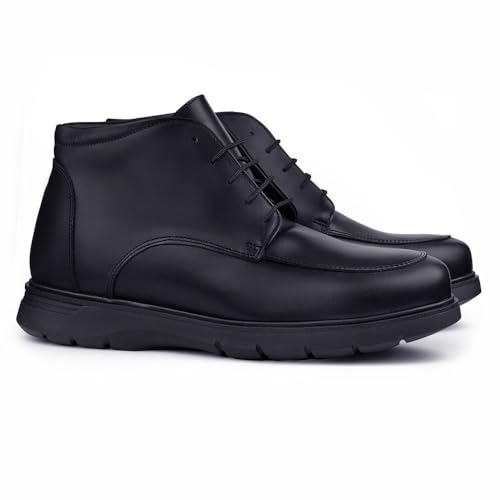 MASALTOS Aufzug Schuhe Herrenschuhe Die auf Unsichtbare Weise Ihre Körpergrösse bis zu 7 cm Erhöhen. Modell Ravenna (Schwarz, EU Schuhgrößensystem, Erwachsene, Herren, Numerisch, M, 40) von MASALTOS