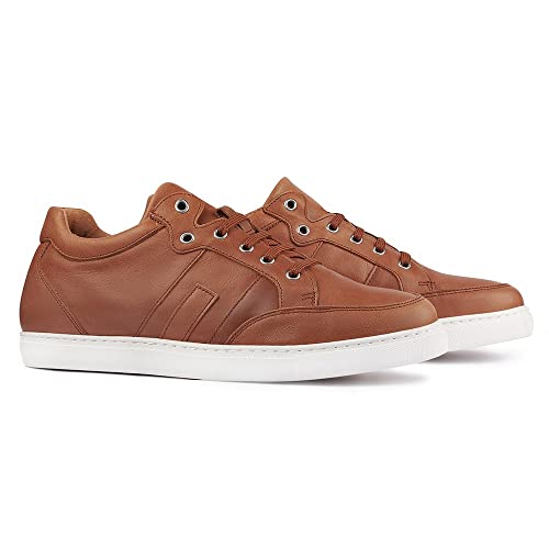 Masaltos Schuhe Herrenschuhe die auf unsichtbare Weise Ihre Körpergrösse bis zu 7 cm erhöhen. Herrenschuhe mit verstecktem Absatz. Modell Ibiza C Braun 41 von MASALTOS