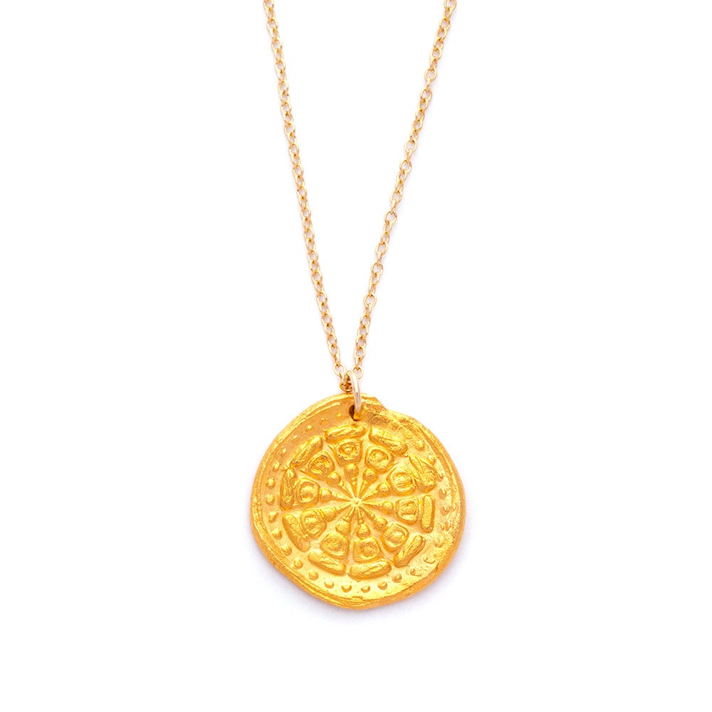 Gold Buddah Rad Des Lebens Charme Halskette/Yoga Geschenk Freund Bff von MASDesignsjewelry