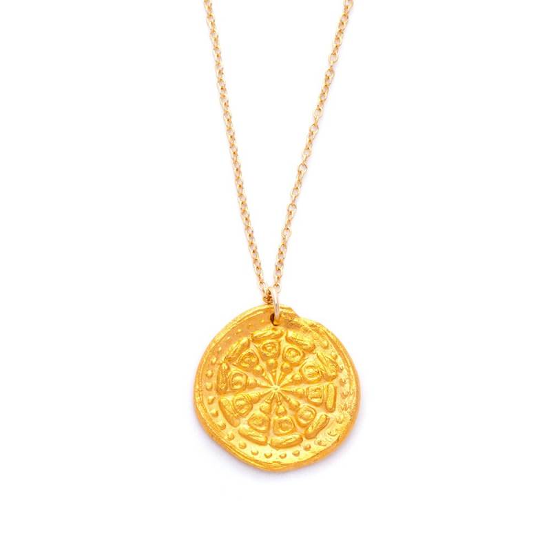 Gold Buddah Rad Des Lebens Charme Halskette/Yoga Geschenk Freund Bff von MASDesignsjewelry