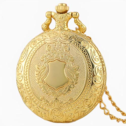 Taschenuhr Halskette Taschenuhr Anhänger Mode Retro Exquisit mit Kette Halskette aus Silber, Taschenkette aus Silber, Gold Necklace Chain von MASKIS