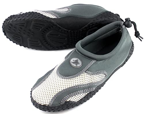 MASMAS Wasserschuhe, Taucherschuhe, Schnorchel, Surf, Pool, Strand, Meer, Fluss, Aqua, Cycling, Wassersport, Schwimmschuhe für Herren, Damen, Unisex (Grau, Numeric_40) von MASMAS