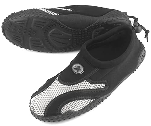 MASMAS Wasserschuhe, Taucherschuhe, Schnorchel, Surf, Pool, Strand, Meer, Fluss, Aqua, Cycling, Wassersport, Schwimmschuhe für Herren, Damen, Unisex (Schwarz, Numeric_40) von MASMAS