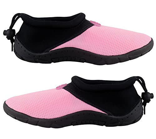 Wasserschuhe, Taucherschuhe, Schnorchel, Surfen, Pool, Strand, Meer, Fluss, Aqua, Radfahren, Wassersport, Schwimmschuhe, Schuhe für Herren, Damen, Unisex, Rosa/Schwarz, 37 EU von MASMAS