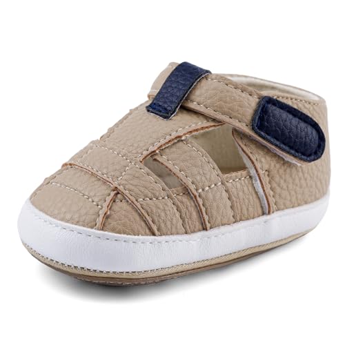 MASOCIO Baby Sandalen Junge Baby Schuhe Sommer Babyschuhe Sommerschuhe 0 Größe 18 Sandals 3-6 Monate Marineblau von MASOCIO