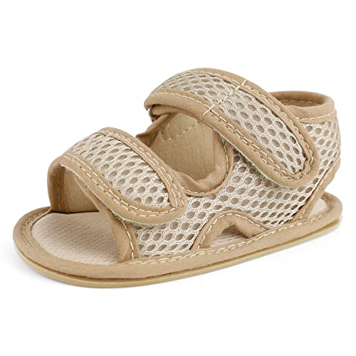 MASOCIO Baby Sandalen Junge Mädchen Baby Sommer Schuhe Babyschuhe Jungen Sommerschuhe Größe 20 Sandals 12-18 Monate Beige von MASOCIO