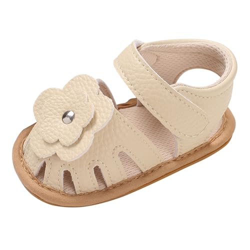 MASOCIO Baby Sandalen Mädchen Baby Schuhe Sommer Babyschuhe Sommerschuhe 8 9 10 Kleinkind Lauflern Lauflernsandalen Shoes 1 Jahr Größe 19 Sandals ab 6-12 Monate Beige von MASOCIO