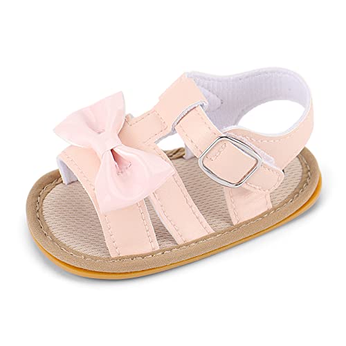 MASOCIO Baby Sandalen Mädchen Baby Sommer Schuhe Babyschuhe Sommerschuhe 0 Größe 18 Sandals 3-6 Monate Rosa 2 von MASOCIO