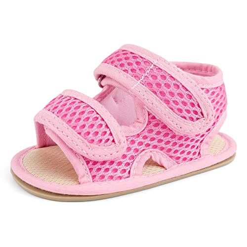 MASOCIO Baby Sandalen Mädchen Baby Sommer Schuhe Babyschuhe Sommerschuhe Größe 20 Sandals 12-18 Monate Rosa von MASOCIO