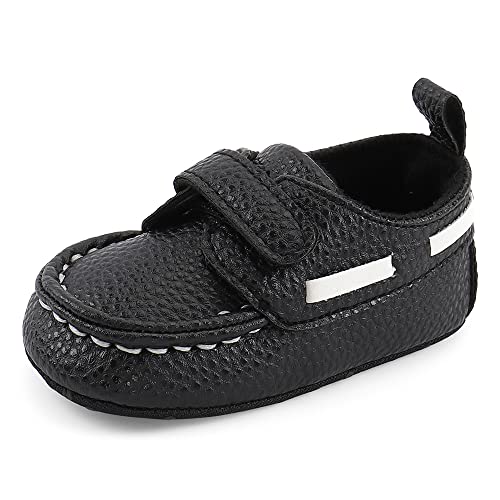 MASOCIO Baby Schuhe Junge Mokassins Babyschuhe Lauflernschuhe Kleinkind Jungen Elegante Shoes Größe 20 12-18 Monate Schwarz von MASOCIO