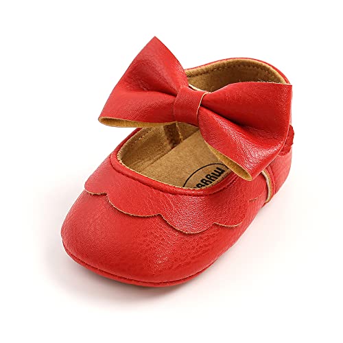 MASOCIO Baby Schuhe Mädchen Babyschuhe Lauflernschuhe Ballerinas Kleinkind Shoes Größe 20 12-18 Monate Rot von MASOCIO