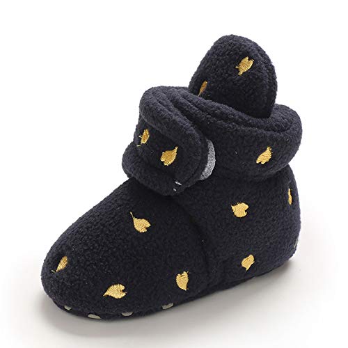 MASOCIO Baby Winterschuhe Junge Mädchen Babyschuhe Winter Baby Boots Hausschuhe Stiefel Winterstiefel Schuhe Navy Blau Größe 19 6-12 Monate von MASOCIO