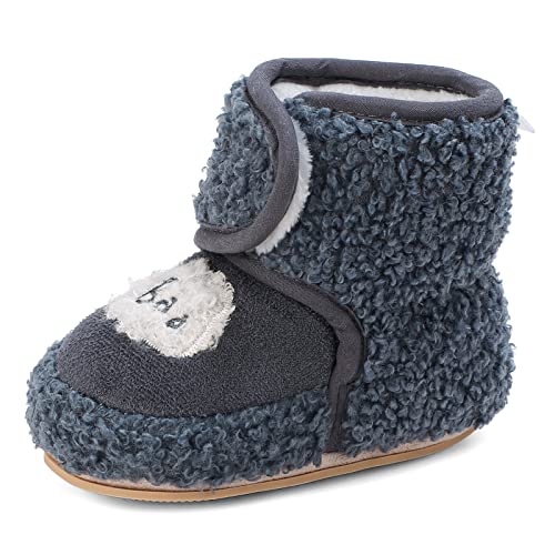 MASOCIO Baby Winterschuhe Junge Mädchen Babyschuhe Winter Baby Boots Stiefel Booties Hausschuhe Winterstiefel Schuhe Größe 20 12-18 Monate Navy Blau von MASOCIO