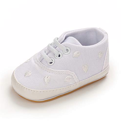 MASOCIO Babyschuhe Junge Mädchen Lauflernschuhe Sneaker Baby Schuhe Anti-Rutsch Größe 18 3-6 Monate Weiß 1 von MASOCIO