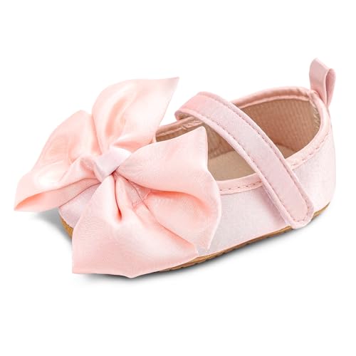 MASOCIO Babyschuhe Mädchen Ballerinas Baby Schuhe Lauflernschuhe Lauflerner 8 9 10 Kleinkind Shoes 1 Jahr Größe 20 Prinzessin ab 12-18 Monate Rosa von MASOCIO