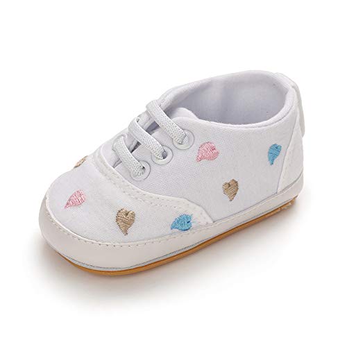 MASOCIO Babyschuhe Mädchen Lauflernschuhe Sneaker Baby Schuhe Anti-Rutsch Größe 20 12-18 Monate Weiß von MASOCIO