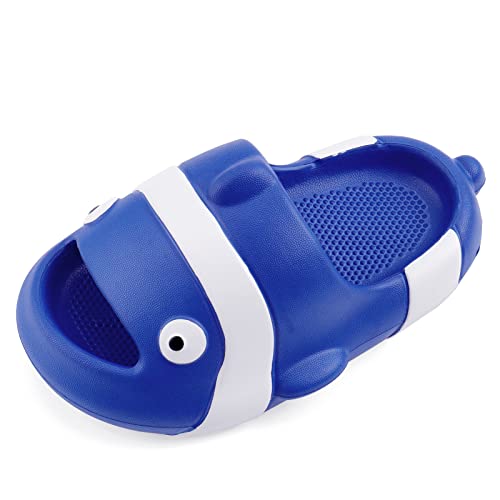 MASOCIO Badelatschen Kinder Junge Badeschlappen Sommer Schlappen Latschen Badepantoletten Jungen Kinder Strand Schuhe Größe 26 Blau 3 von MASOCIO