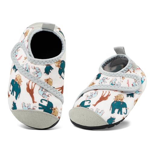 MASOCIO Badeschuhe Kinder Junge Mädchen Wasserschuhe Aquaschuhe Schwimmschuhe Baby Strandschuhe Schwimmsocken Strandsocken Aquasocken Badesocken Kleinkind Grau (Herstellergröße: CN 24/25) EU 21/22 von MASOCIO