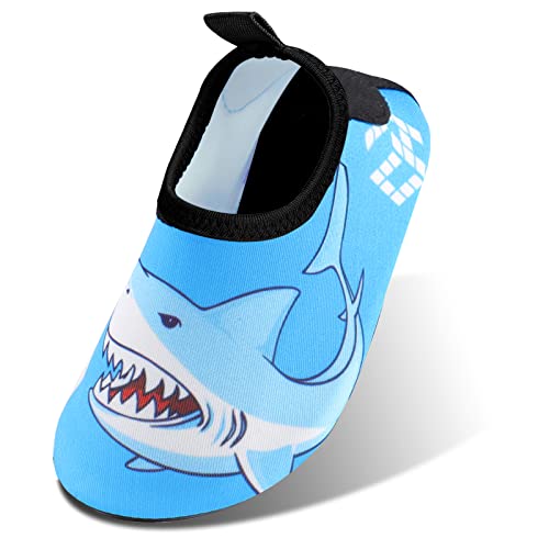 MASOCIO Badeschuhe Kinder Jungen Wasserschuhe Schnell Trocknend Aquaschuhe Schwimmschuhe Strandschuhe Aqua Schuhe Größe 21 22 EU Blau 1 (Herstellergröße: CN 24/25) von MASOCIO