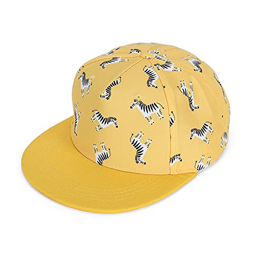MASOCIO Cap Kinder Jungen Mädchen Baseball Kappe Kleinkind Trucker Caps 5 6 Snapback Basecap Cappy Sommer Sonnenkappe Sonnencap Hut Alter 4-7 Jahre Gelb von MASOCIO