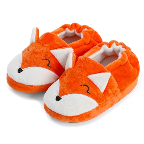 MASOCIO Hausschuhe Kinder Junge Mädchen Plüsch Puschen Winter Warm Kinderhausschuhe Hüttenschuhe Kleinkind Pantoffeln Größe 30 31 Tiere Mehrfarbig 5 von MASOCIO