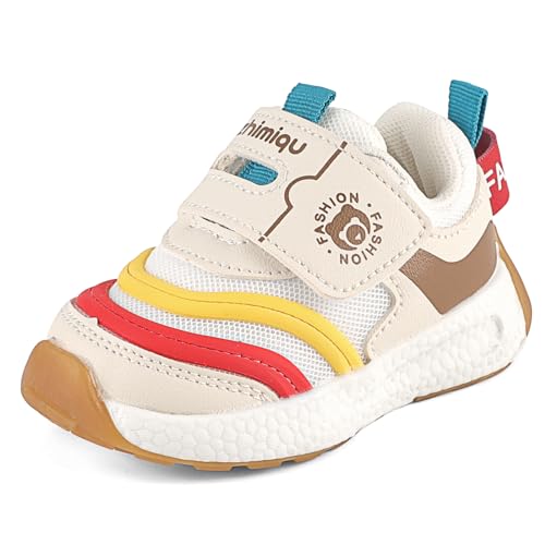 MASOCIO Lauflernschuhe Baby Jungen Mädchen Babyschuhe Schuhe Kinder Kinderschuhe Krabbelschuhe Sneaker Beige Größe 21 (Herstellergröße 18) von MASOCIO