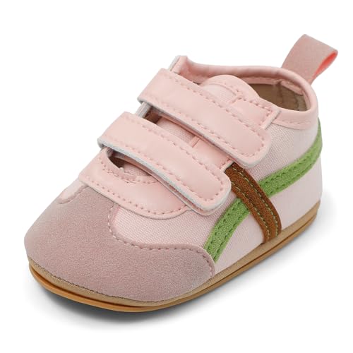 MASOCIO Lauflernschuhe Baby Mädchen Babyschuhe Draußen Schuhe Kleinkind Krabbelschuhe Laufschuhe Shoes 8 9 10 Turnschuhe Größe 19 Sneaker 1 Jahr Lauflerner ab 6-12 Monate Rosa von MASOCIO