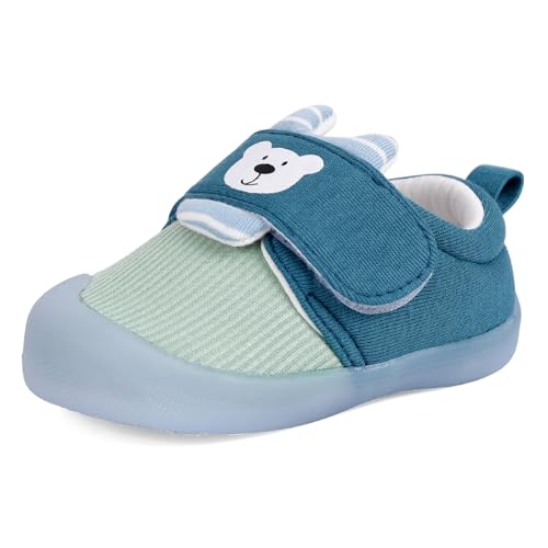 MASOCIO Lauflernschuhe Babyschuhe Junge Baby Schuhe Jungen Lauflern Sneaker Blau Größe 21 (Herstellergröße: CN 17) von MASOCIO