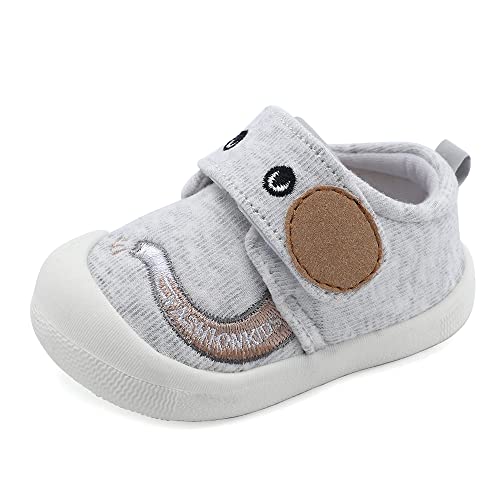 MASOCIO Lauflernschuhe Babyschuhe Junge Baby Schuhe Jungen Sneaker Lauflern 12-18 Monate Grau Größe 19.5 (Herstellergröße: CN 15) von MASOCIO