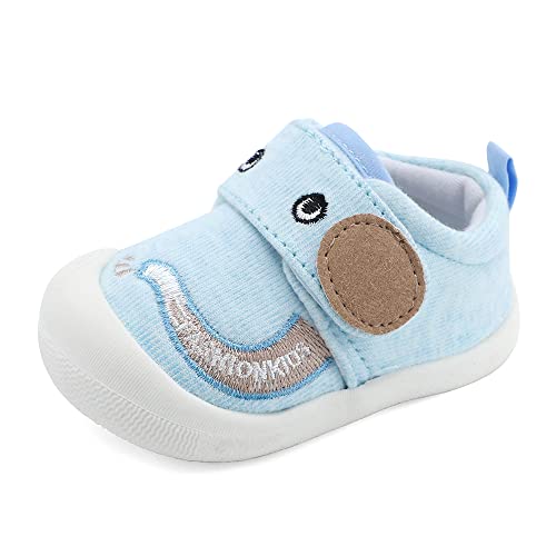 MASOCIO Lauflernschuhe Babyschuhe Junge Mädchen Baby Schuhe Jungen Sneaker Lauflern 12-18 Monate Blau Größe 20 (Herstellergröße: CN 16) von MASOCIO