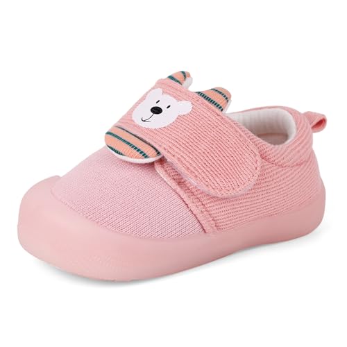 MASOCIO Lauflernschuhe Babyschuhe Mädchen Baby Kinder Schuhe Kinderschuhe Lauflern Sneaker Größe 22 Rosa 2 (Herstellergröße: CN 18) von MASOCIO