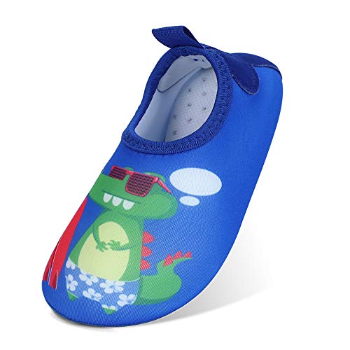 MASOCIO Badeschuhe Kinder Jungen Wasserschuhe Schnell Trocknend Aquaschuhe Schwimmschuhe Strandschuhe Aqua Schuhe Größe 21 22 EU Blau (Herstellergröße: CN 24/25) von MASOCIO