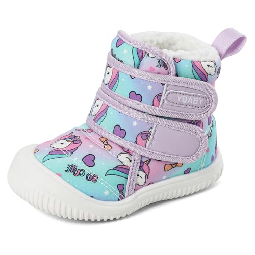 MASOCIO Winterschuhe Baby Boots Stiefel Winter Babyschuhe Mädchen Hausschuhe Kleinkind Kinder Wollschuhe Gefütterte Warme Fell Babystiefel Winterstiefel Schuhe Mehrfarbig 2 Größe 22 von MASOCIO