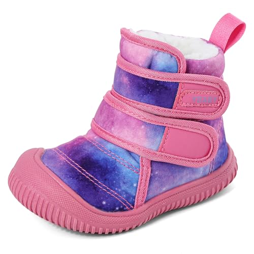 MASOCIO Winterschuhe Baby Boots Stiefel Winter Babyschuhe Mädchen Hausschuhe Kleinkind Kinder Wollschuhe Gefütterte Warme Fell Babystiefel Winterstiefel Schuhe Mehrfarbig Größe 23 von MASOCIO
