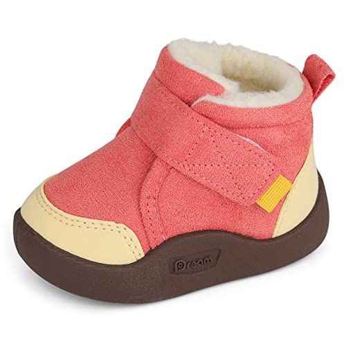 MASOCIO Winterschuhe Baby Boots Stiefel Winter Babyschuhe Mädchen Hausschuhe Kleinkind Winterstiefel Schuhe Rosa Größe 21 (Herstellergröße: CN 18) von MASOCIO