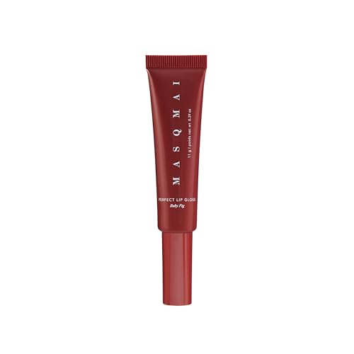 MASQMAI Perfect Lip Gloss, Lipgloss mit Peptid Volumengebend, Feige, Farbton: Baby Fig von MASQMAI