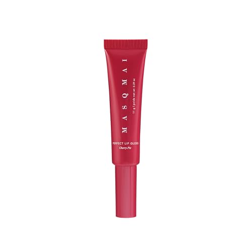MASQMAI Perfect Lip Gloss, Lipgloss mit Peptid Volumengebend, Kirsche, Farbton: Cherry Pie von MASQMAI