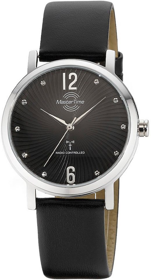 MASTER TIME Funkuhr Advanced MTLA-10801-25L, Armbanduhr, Quarzuhr, Damenuhr, Lederarmband von MASTER TIME