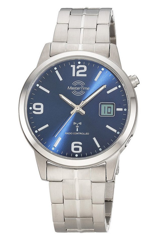 MASTER TIME Funkuhr Herren-Expert Titan Blau von MASTER TIME