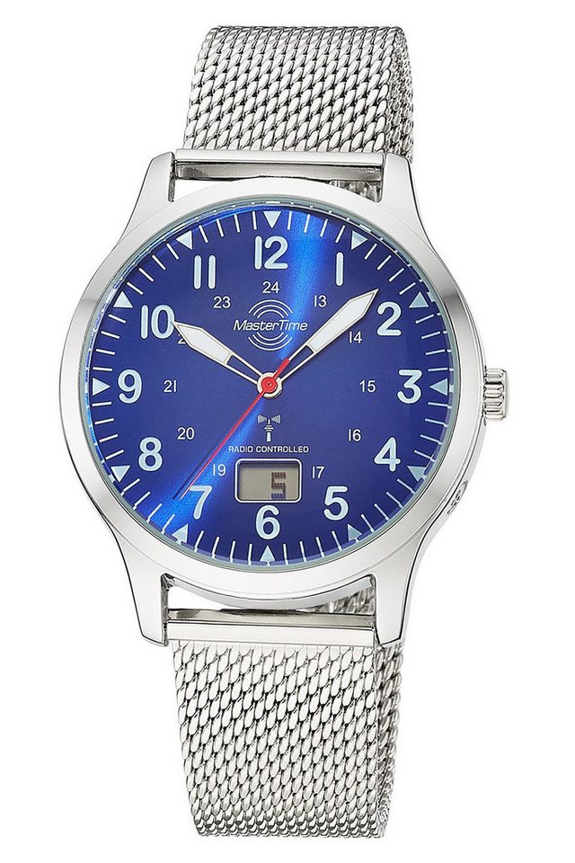 MASTER TIME Funkuhr Herren-Super Power Aviation Blau von MASTER TIME