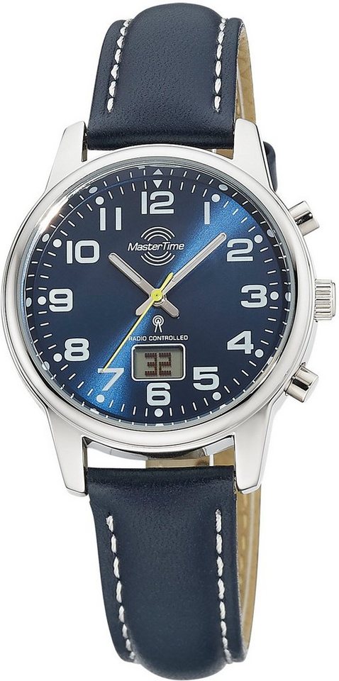 MASTER TIME Funkuhr Super Power MTLA-10818-32L, Armbanduhr, Quarzuhr, Damenuhr, Datum, Leuchtzeiger von MASTER TIME