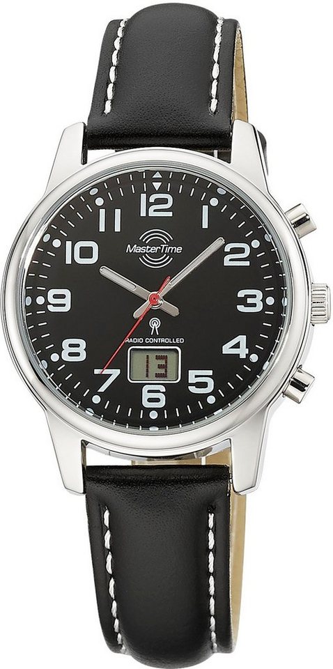 MASTER TIME Funkuhr Super Power MTLA-10819-22L, Armbanduhr, Quarzuhr, Damenuhr, Datum, Leuchtzeiger von MASTER TIME