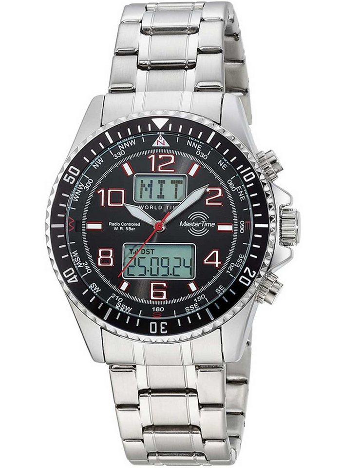 MASTER TIME Quarzuhr Master Time MTGA-10920-22M Herrenuhr Funk World Timer 44mm 5ATM Master Time MTGA-10920-22M Herrenuhr Funk World Timer 44mm 5ATM von MASTER TIME