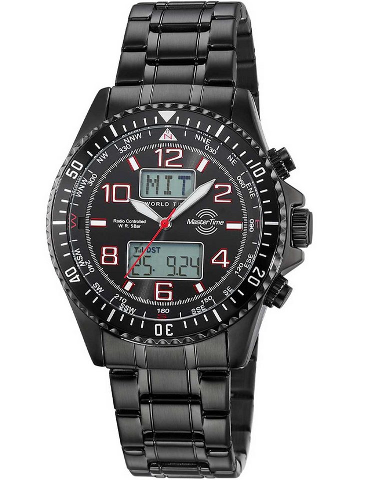 MASTER TIME Quarzuhr Master Time MTGA-10921-22M Herrenuhr Funk World Timer 44mm 5ATM Master Time MTGA-10921-22M Herrenuhr Funk World Timer 44mm 5ATM von MASTER TIME