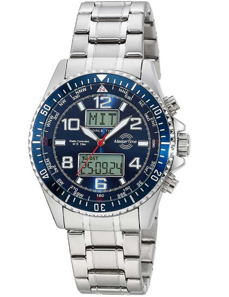 MASTER TIME Quarzuhr Master Time MTGA-10922-32M Herrenuhr Funk World Timer 44mm 5ATM Master Time MTGA-10922-32M Herrenuhr Funk World Timer 44mm 5ATM von MASTER TIME