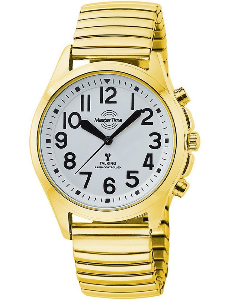 MASTER TIME Quarzuhr Master Time MTLA-10943-12Z Damenuhr Sprechende Funkuhr 38mm Master Time MTLA-10943-12Z Damenuhr Sprechende Funkuhr 38mm von MASTER TIME