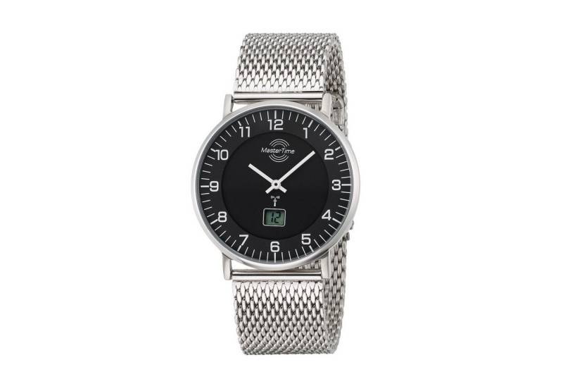 MASTER TIME Quarzuhr MasterTime Herren-Funkuhr Advanced, silber/ weiß - MTGS-10557-22M von MASTER TIME