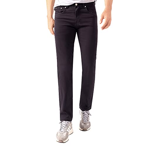 MASTINO FASHION COLLECTION Hose Fünf Gerade Beintaschen aus Baumwolle mit mittlerem Gewicht, Schwarz , 37W x 32L von Mastino